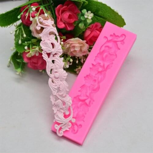 Long Flower Vine Shape Fondant Silicone Mold for DIY Pastry Cupcake Dessert Lace Decoration Kitchen Accessories Baking Tool