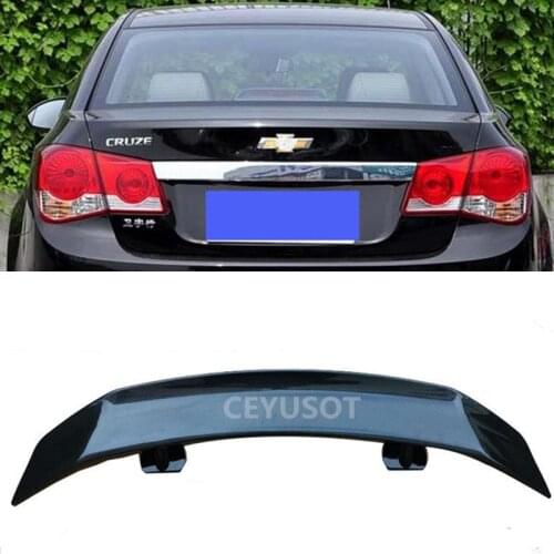 CEYUSOT FOR Chevrolet Cruze Universal GT Accessories Spoiler ABS Material Car Trunk Rear Lip Tail WING Refit Body Kit 2010-2021