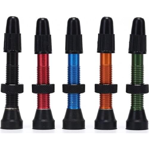 Bicycle Valve for Compatible Road MTB Bicycle Tubeless Tires Brass Core Alloy Stem Tubeless Sealant