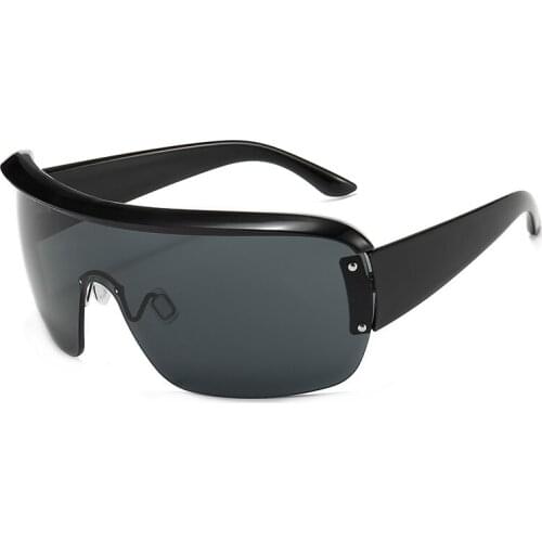 Veshion Trend Semi Rimless One Piece Sunglasses Women 2020 New Arrivals Shades for Female Luxury Brand Design Sun Glasses UV400