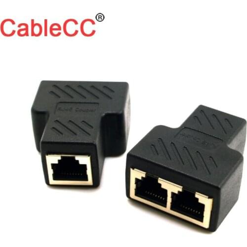Zihan STP UTP Cat6 RJ45 8P8C Plug To Dual RJ45 Splitter Network Ethernet Patch Cord Adapter