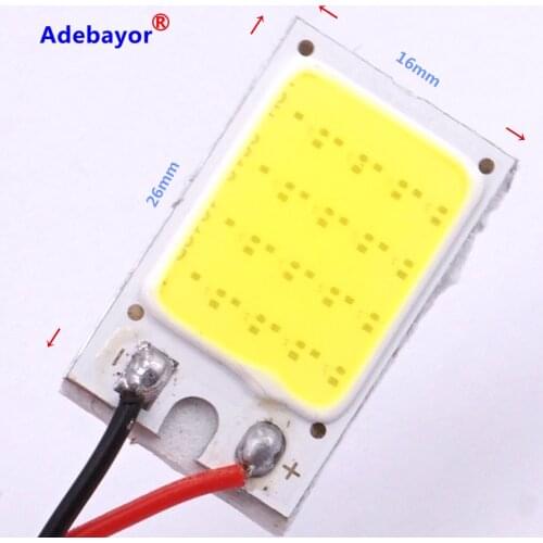 10 X COB Chip 16 SMD Car LED Interior Panel Dome Reading Light T10 Festoon led Car Vehicle LED Panel Auto car light source