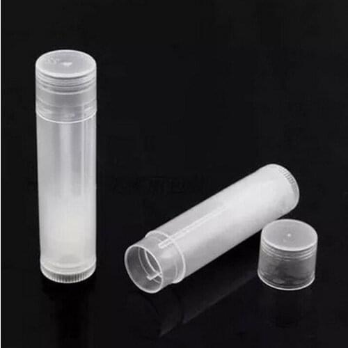 5Pcs Empty Transparent Lipstick Fashion Cool Lip Tubes Refillable Bottles Clear LIP BALM Tubes Containers