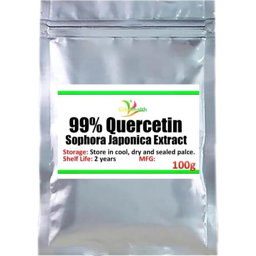 99% quercetin powder, organic Sophora japonica extract, anti-cancer. High quality, ISO certification, free delivery