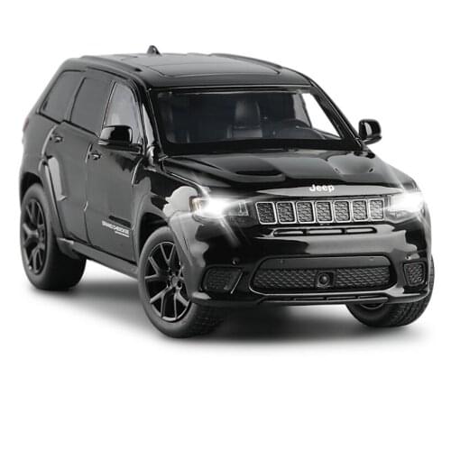 Car model 1: 32 Alloy Car JEEP-SRT Grand Cherokee Classic Car Steering Shock Absorber Sound And Light Toy Car Boy Gifts