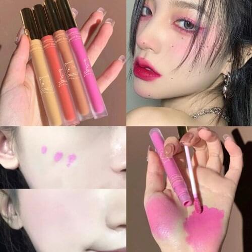 Velvet Powder Matte Blush Liquid Blush Rouge Pitaya Juice Mousse Peach Color Gentle Natural Beauty Long Lasting Face/eyes Makeup