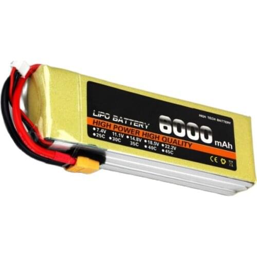 Drone battery 8s 45c 29.6v 6000mah aeromodeling battery aircraft li-poly battery 45C low resistance rechargeable fpv battery