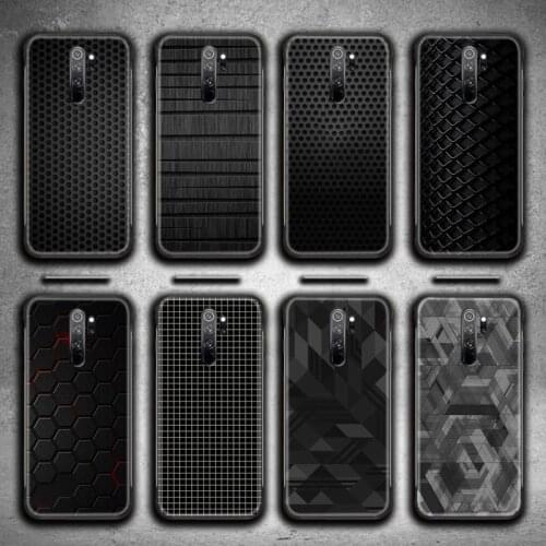 Black Grid Gentleman Pattern Phone Case for Redmi 9A 9 8A 7 6 6A Note 10 9 8 8T Pro Max K20 K30 Pro