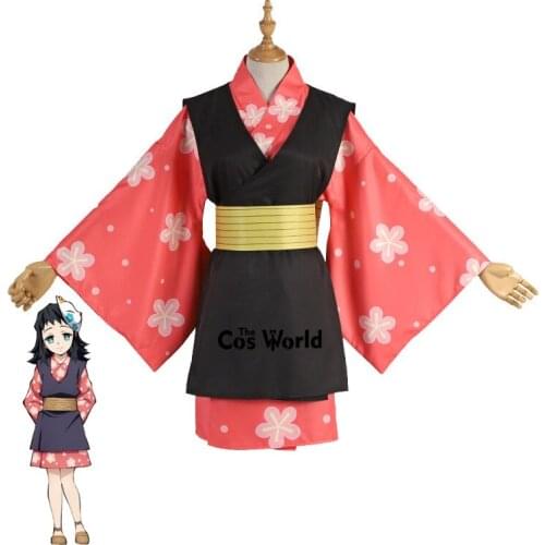 Demon Slayer: Kimetsu no Yaiba Makomo Haori Kimono Yukata Dress Outfit Anime Cosplay Costumes