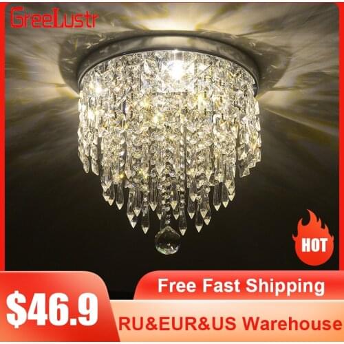 Crystal Ceiling Chandelier Led Lights For Room Nordic Aisle Corridor Stairs Indoor Lighting Bedroom Ceiling Lamp Balcony Lusters