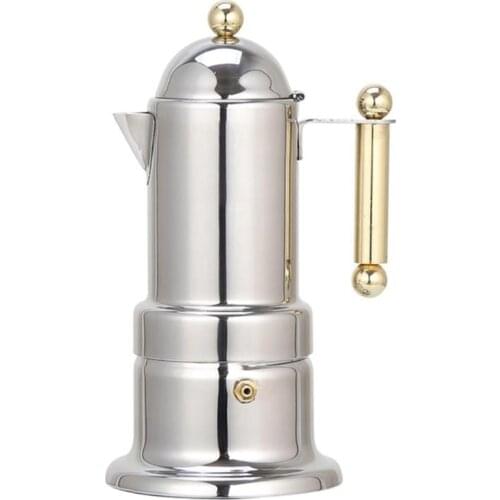 200Ml 4 Cups Stainless Steel Coffee Pot Moka Coffee Maker Teapot Filter Automatic Coffee Machine Espresso Machine