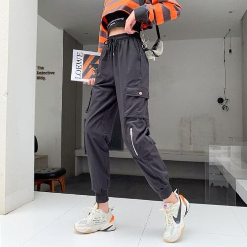 Black Overalls Womens Summer Thin Casual Loose 2021 New Sports High Waist Harlan Carrot Pants