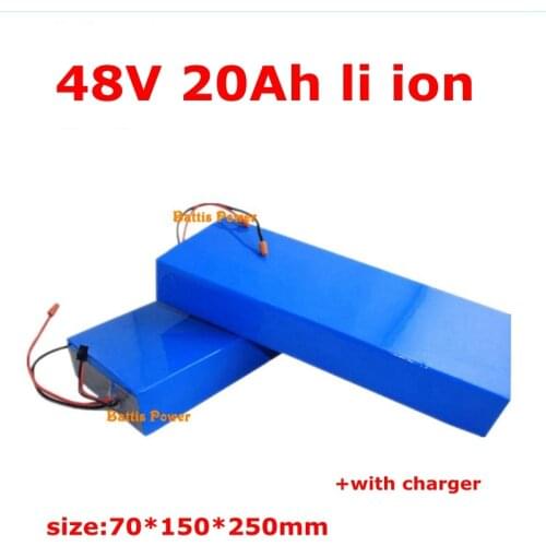 Customize 48v 20ah lithium ion battery 20AH li ion battery BMS 30A for ebike 750W 1000W scooter citycoco + 3A Charger