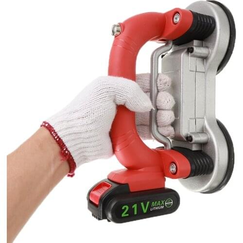 21V 60-120mm Tiling Tiles Machine Double Strong Suction Cup Tile Leveling Machine Tiles Vibrator 5 Speed With Lithium Battery