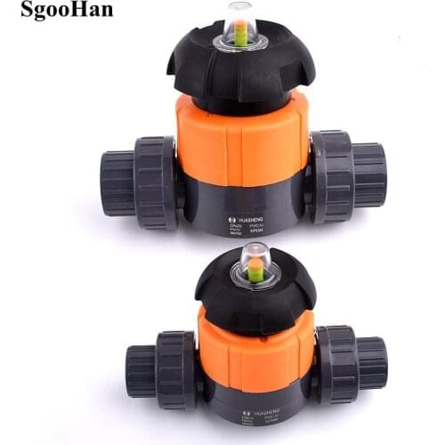 1pc 20-63mm UPVC Diaphragm Valve Double Union Type Double Rotating Diaphragm Valve Manually Adjustable Valve
