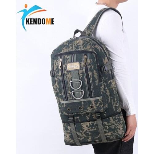 Men Military Camping Bag Camouflage Mountaineer Backpack Large Capacity Outdoor Canvas Backpack Travel Trekking Sac De Sport