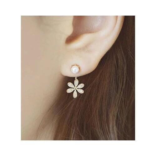 New Product Launch Cheap Marketing Gift New Fashion Big White Flower Earrings For Women 2020 Gold Jewelry Bijoux Elegant Gift