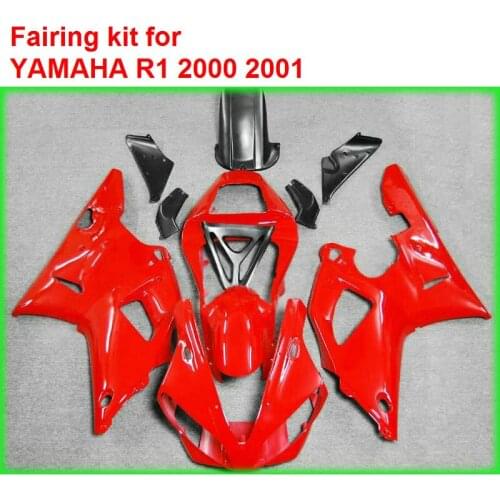 ABS plastic fairings for Yamaha YZFR1 2000 2001 red motorcycle fairing kit YZF R1 00 01 BA136