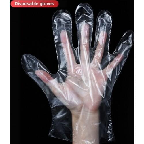Kitchen Disposable Gloves PE plastic thick gloves film catering beauty /housework food grade transparent gloves