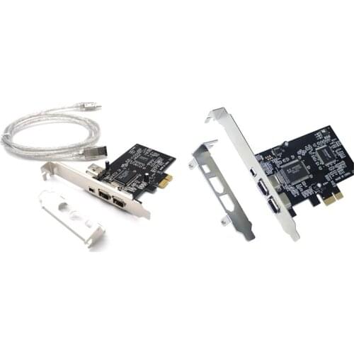PCIe 3 Ports 1394A Firewire Expansion Card, PCI Express 1X to IEEE 1394 Adapter & PCI-E PCI Express FireWire Card