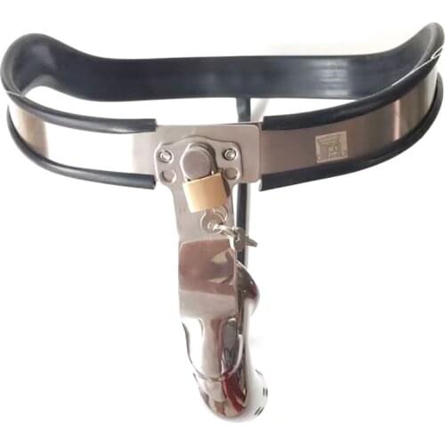 Arc Waist Stainless Steel Cock Cage Male Chastity Belt Pants Cbt Sex Toys For Men BDSM Bondage Penis Lock Metal Chastity Device