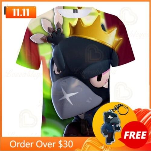 S Crown Crow Shoot Game 3D Print T-shirt Womens Clothing T Shirt Women Kids Leon Tops 2020 Shirt Boys Girls
