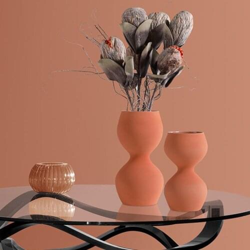 Nordic Ceramic Dried Flower Plant Arrangement Vase Sculpture Decoration Living Room Bedroom Home Decor Ornaments