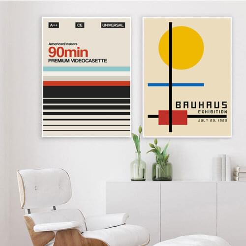 Nordic Retro Geometric Abstract Line Scandinavia Canvas Painting Wall Art Prints Poster Picture for Living Room Home Decor