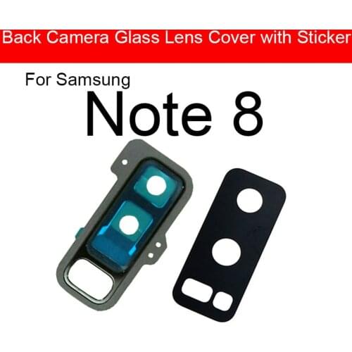 Back Rear Camera Glass Lens With Sticker Glue For Samsung Galaxy Note 8 Camera Lens Cover Flex Ribbon Repair Replacement Parts