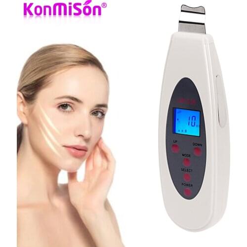 Konmison Ultrasonic Skin Scrubber Cleanser Face Cleansing Acne Removal Massager For Face Ultrasound Peeling Clean Tone Lift