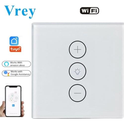 Smart WIFI Dimmer Touch Switch Support Multiple Types of Light switches Work with Alexa Google Home