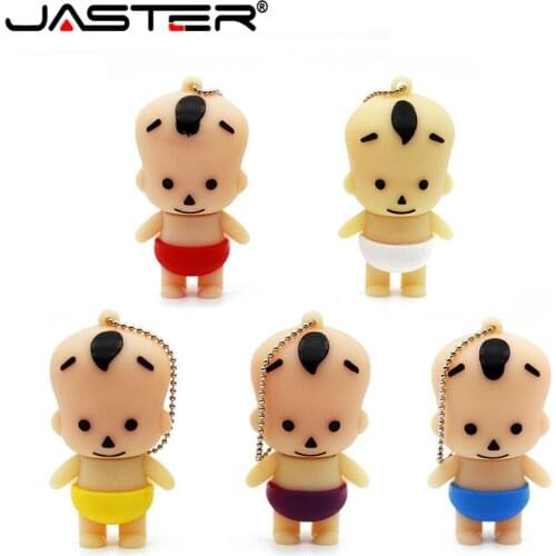 JASTER Usb flash drive pendrive new cute silicone smile baby cartoon theme USB creative U Disk 4GB 8GB 16GB 32GB 64GB gift
