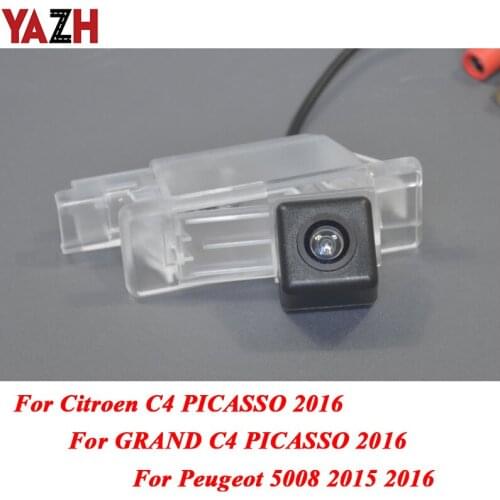 YAZH 170 Degree Rear View Camera For Citroen GRAND C4 PICASSO / Peugeot 5008 2016 HD CCD Waterproof Night Vision Packing Camera
