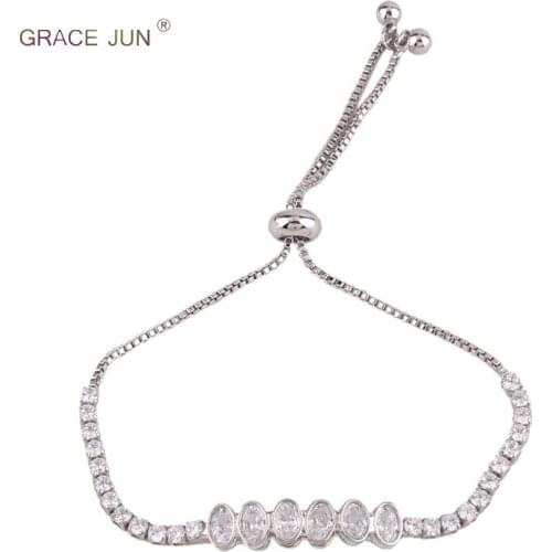 Top Quality Micro Inlay AAA Cubic Zircon Long Chain Cubic Zircon Bracelet&bangle for Women Luxury Bridal Wedding Best Jewelry