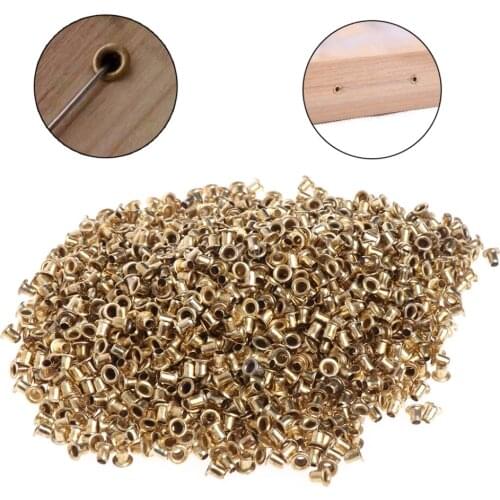 1 Bag Italian Bee Hive Nest Threaded Hole Copper Eye Plating Beekeeping Box Tool approx.1700 Pcs