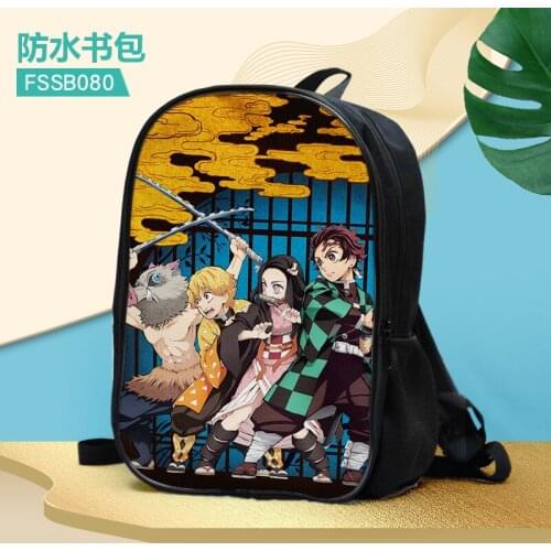 Kimetsu no Yaiba Style Anime Figures Cartoon Product Cosplay Accessories Customized Backpack Rucksacks Gift