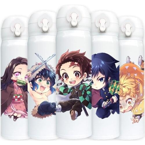 Anime Demon Slayer: Kimetsu no Yaiba Stainless Steel Water Cup Cartoon Characters Vacuum Cup Water Cup Bottle Customized Gift