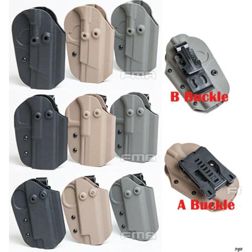 FMA Hunting Tactical Belt Buckle / Belt Clip KYDEX Holster Pouch for 1911/G17/92 Left / right universal