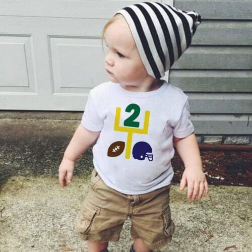 Birthday party shirts boys girls birthday t-shirt Football 1nd 2nd 3nd 4nd 5nd Birthday sports t-shirt