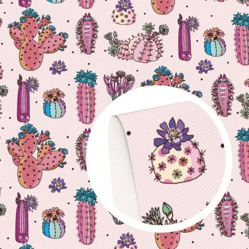 20*33cm The Cactus Plant Series Faux Synthetic Leather For Bows Leather Crafts DIY Handmade Material кожа,1Yc18936