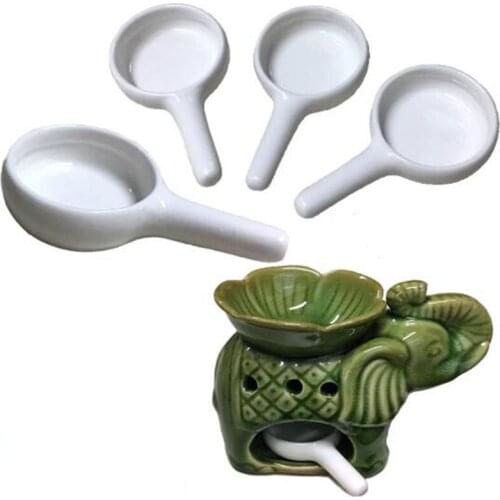 Ceramic Auspicious Elephant Essential Oil Furnace Aroma Burner or White Candle Holder for Choose Living Room SPA Ornaments