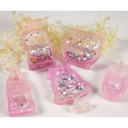 Crystal Epoxy Resin Quicksand Mold Milk Tea Coke Perfume Bottle Silicone Mould