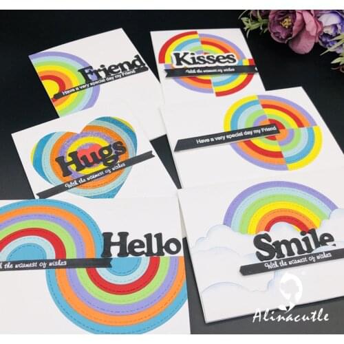 Metal Cutting die Cut Greeting Letters Birthday DIY Scrapbooking Paper Craft Handmade Album Card Punch Art Alinacutle Cut Dies