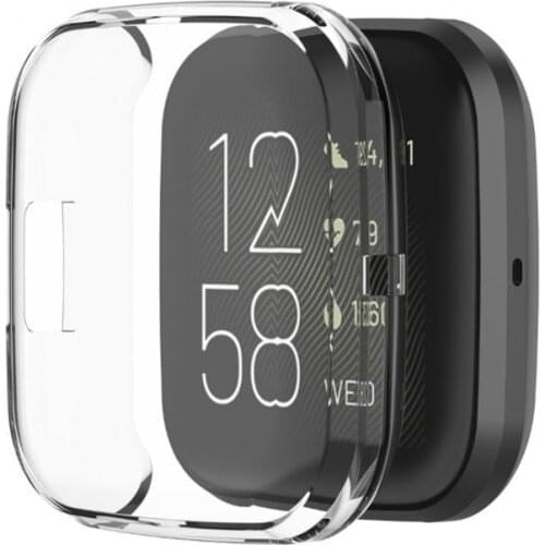 Bluelans Full Cover Soft TPU Smart Watch Frame Protective Bumper Case for F-itbit Versa 2