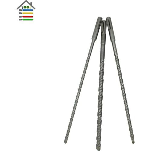 AUTOTOOLHOME 3PC Rotary Hammer Drill Set SDS Plus Deep Double Flutes for Concrete Wall Brick Block Masonry 6 8 10 mm L160 260 mm