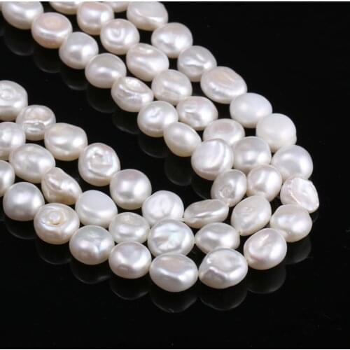Natural Freshwater Pearl Two Sided Light White DIY For Making Necklaces Bracelets And Earrings 9-10mm