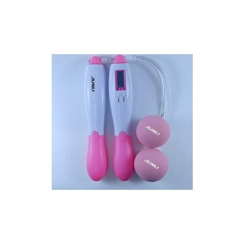 No space required, wireless electronic counting skipping rope, compact and portable, two-button weight ball fitness equipment