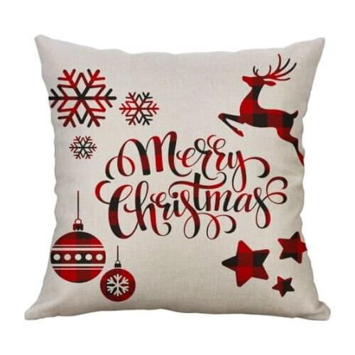 New fashion HOME Christmas deer snowman cushion cover embroidered throw pillow cover decorative pillow case for sofa 45X45CM