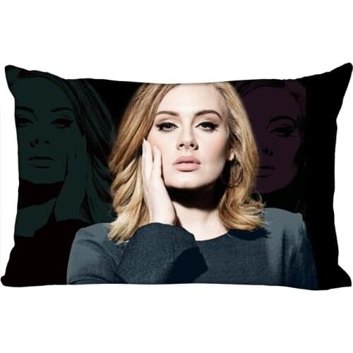 New Custom Adele Pillowcase Zippered Rectangle Pillow Cover Cases Size 45X35cm,40x60cm,45X75cm,50X75cm(Two sides)