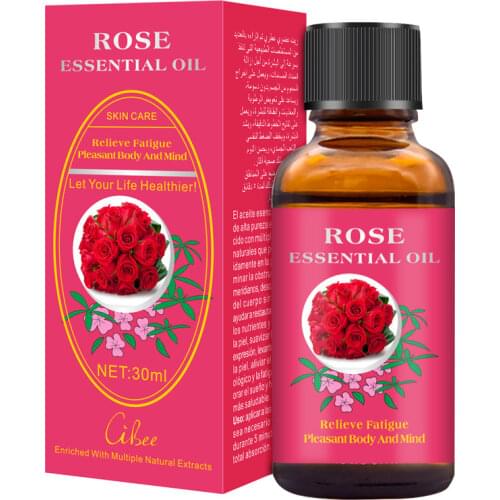 New Product Pure Plant Essential Oil Rose Body Massage Oil 30ml Thermal Body Rose Essential Oil For Scrape Therapy SPA